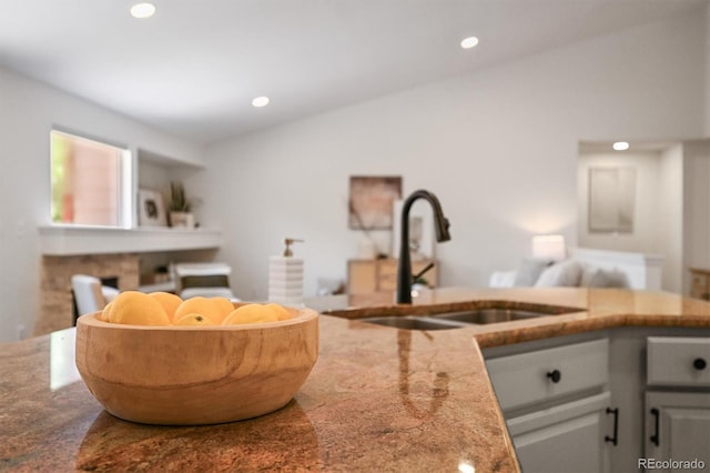 5554 S Ward Way, Littleton, CO 80127 - kitchen with a sink, recessed lighting, and open floor plan