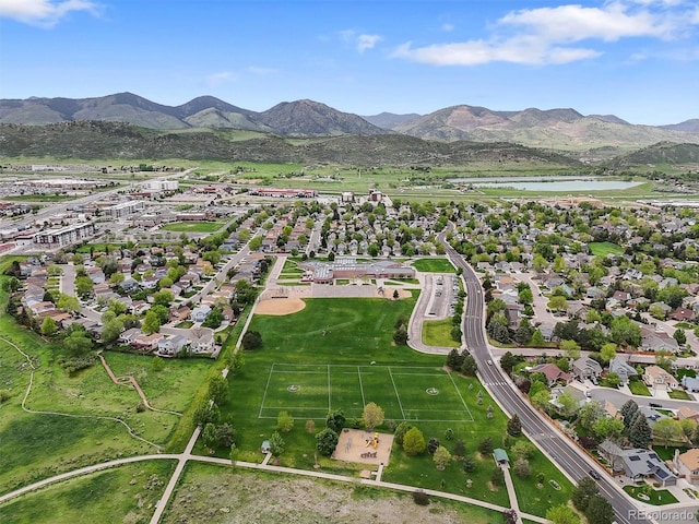 5554 S Ward Way, Littleton, CO 80127 - aerial view of property's location with a water and mountain view
