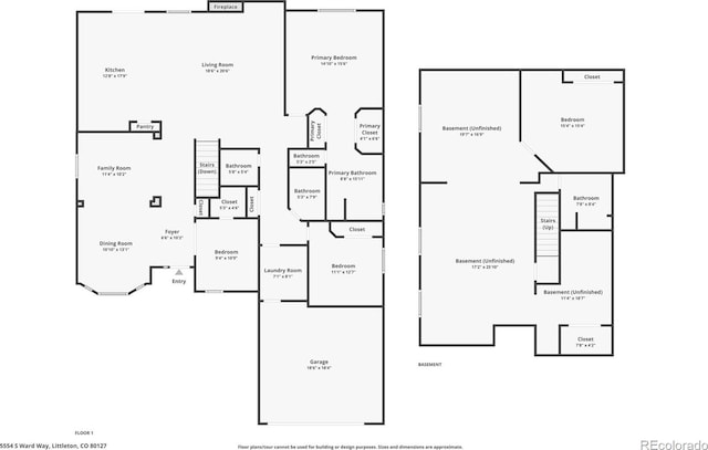 5554 S Ward Way, Littleton, CO 80127 - property floor plan