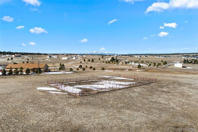 bird's eye view featuring a rural view