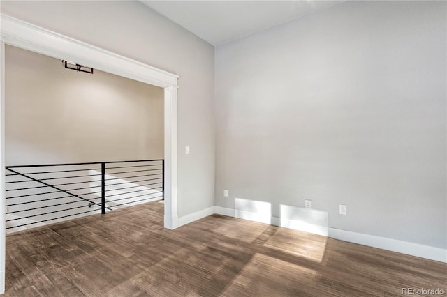 unfurnished room featuring hardwood / wood-style floors