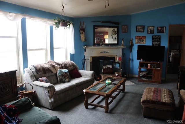 view of carpeted living room