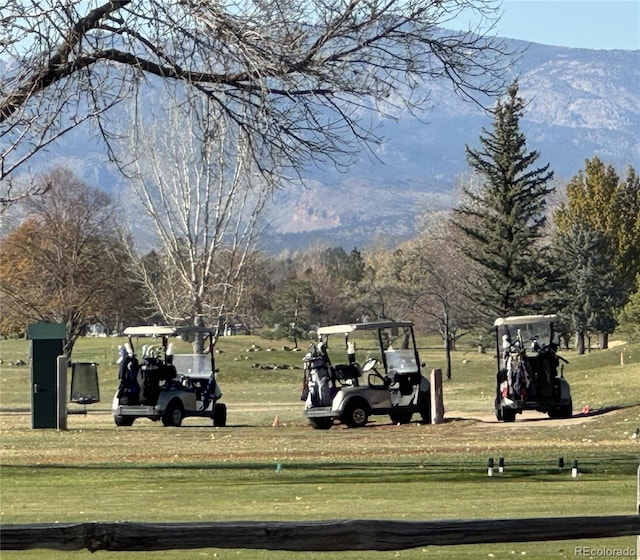 view of community with a lawn