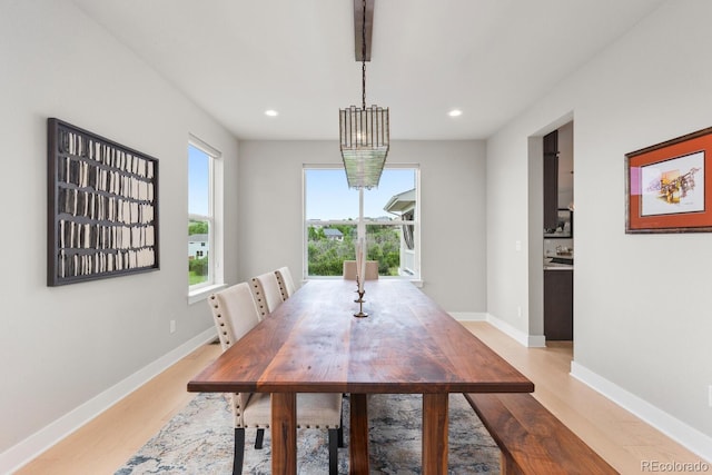 423 Rogers Way, Castle Rock, CO 80104 - dining area with light wood-style floors and recessed lighting
