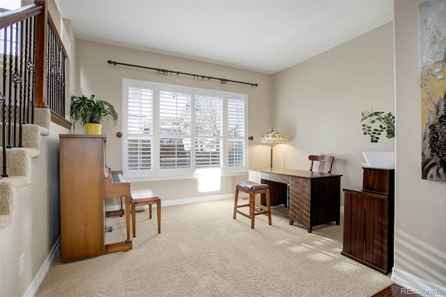 view of carpeted office