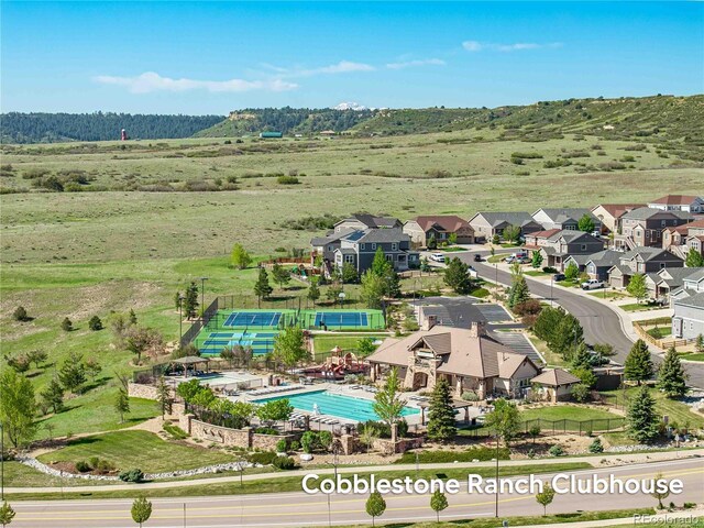 7686 Grady Cir, Castle Rock, CO 80108 - bird's eye view of a pool