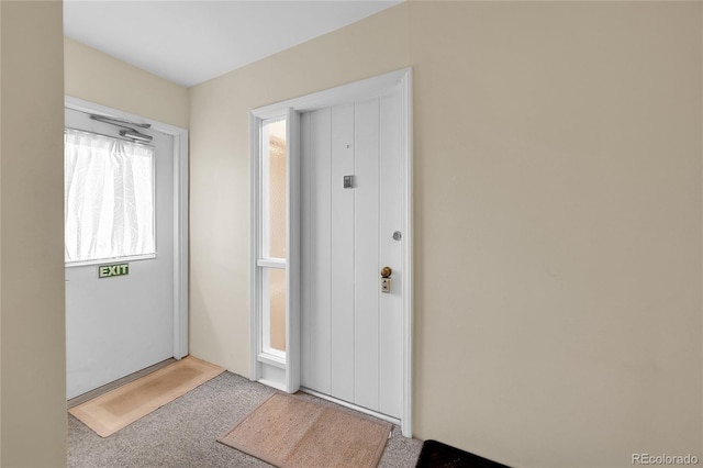 interior space featuring carpet floors