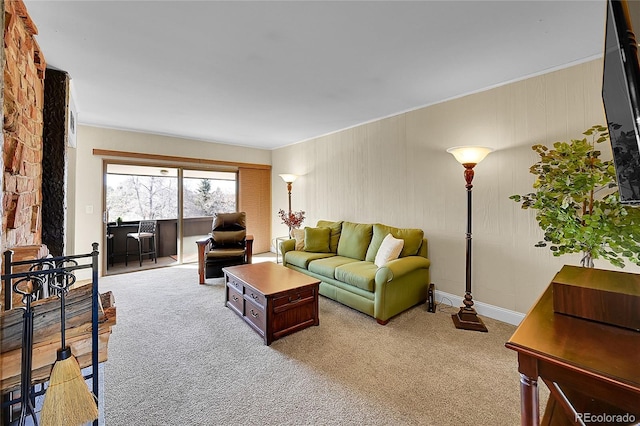 view of carpeted living room