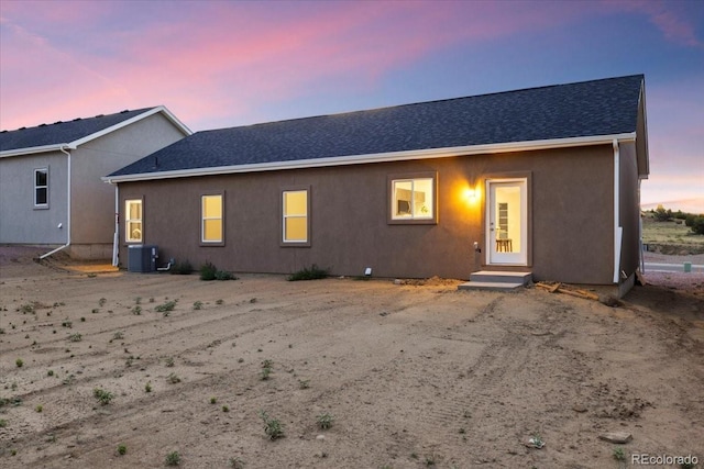 view of front of house with central AC unit