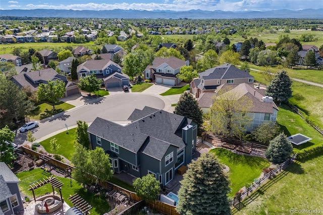 7067 Gray Fox Ct, Highlands Ranch, CO 80130 - aerial view of residential area featuring a mountain backdrop