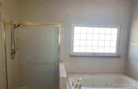 bathroom with independent shower and bath