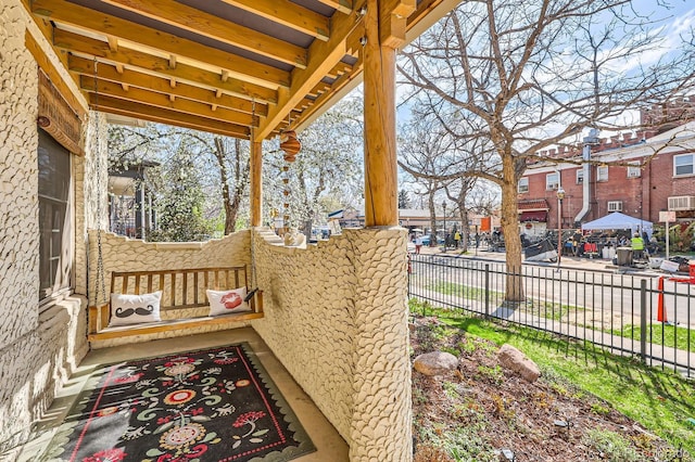 view of patio / terrace with fence
