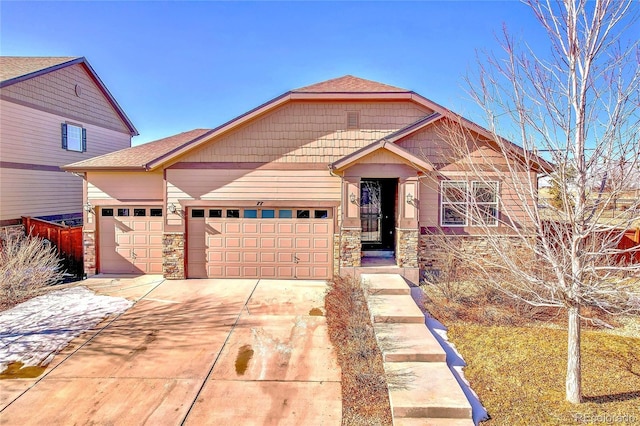 craftsman-style home featuring a garage