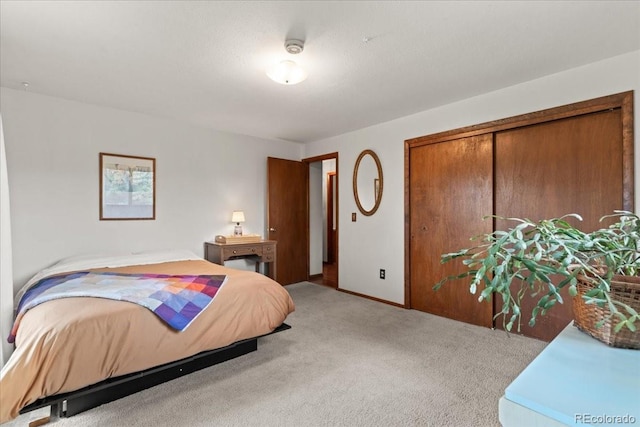 8427 S Custer Ln, Evergreen, CO 80439 - bedroom with light carpet and a closet