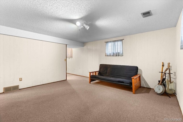 8427 S Custer Ln, Evergreen, CO 80439 - living area featuring carpet floors and a textured ceiling