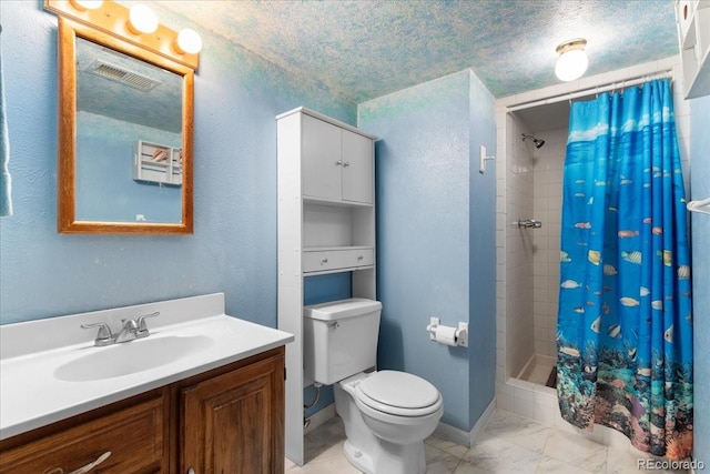 8427 S Custer Ln, Evergreen, CO 80439 - bathroom featuring vanity, tiled shower, and marble finish floors