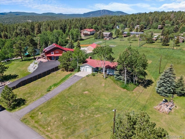 8427 S Custer Ln, Evergreen, CO 80439 - drone / aerial view of a forest and mountains