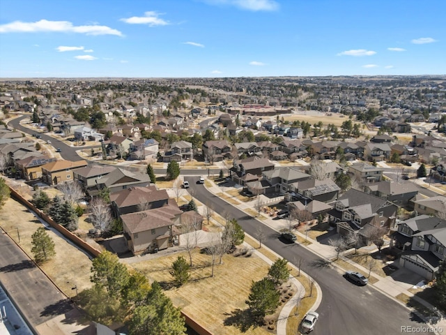 bird's eye view featuring a residential view