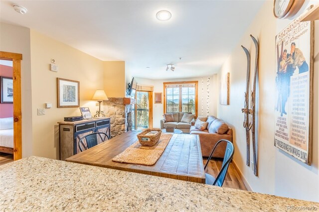 150 Dercum Sq Unit 8501, Keystone, CO 80435 - dining area with wood finished floors