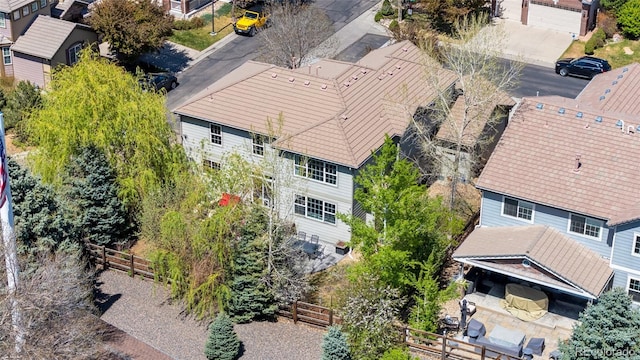 bird's eye view featuring a residential view