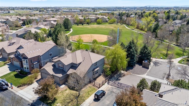 bird's eye view featuring a residential view