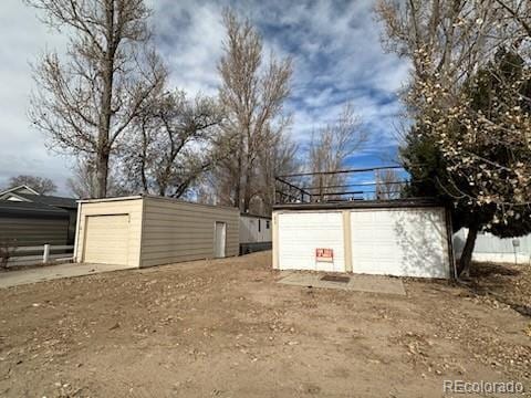 view of outbuilding with a garage