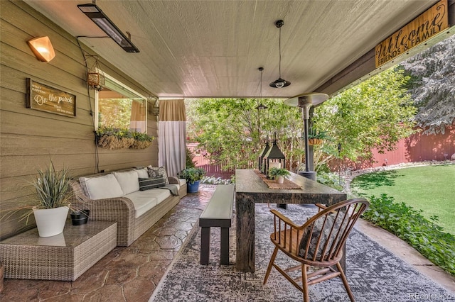 9856 Glenstone Trl, Highlands Ranch, CO 80130 - view of patio featuring an outdoor hangout area
