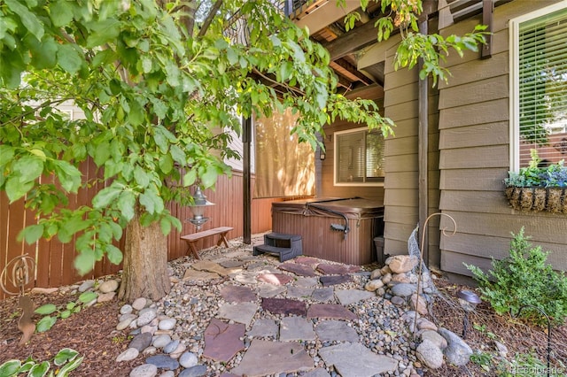 9856 Glenstone Trl, Highlands Ranch, CO 80130 - view of patio featuring a hot tub