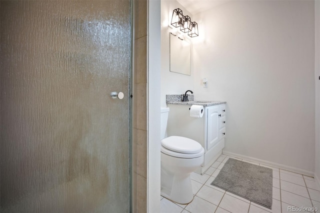 7659 S Holland Way, Littleton, CO 80128 - full bath featuring vanity, tile patterned floors, and a shower stall