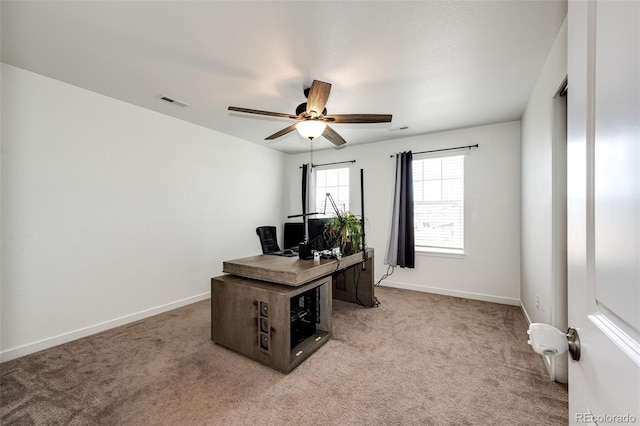 985 S Elk Way, Aurora, CO 80018 - office with a ceiling fan and light carpet