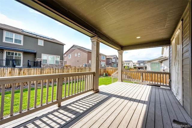 985 S Elk Way, Aurora, CO 80018 - deck with a residential view and a fenced backyard