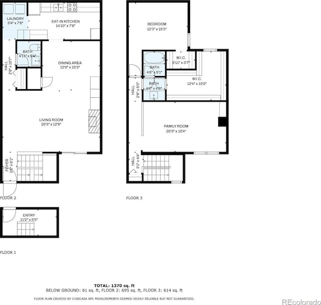 2815 S Locust St Unit F, Denver, CO 80222 - floor plan / room layout