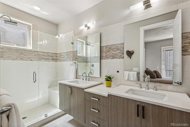 1012 Bannock St, Denver, CO 80204 - ensuite bathroom with a shower stall and double vanity