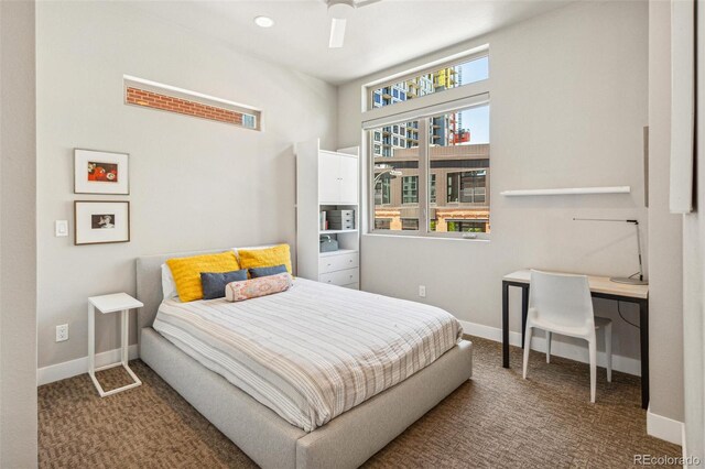1012 Bannock St, Denver, CO 80204 - carpeted bedroom with baseboards and a desk