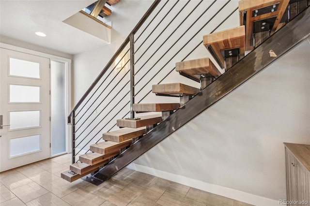 1012 Bannock St, Denver, CO 80204 - stairs with recessed lighting