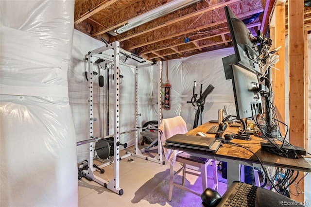 view of workout area