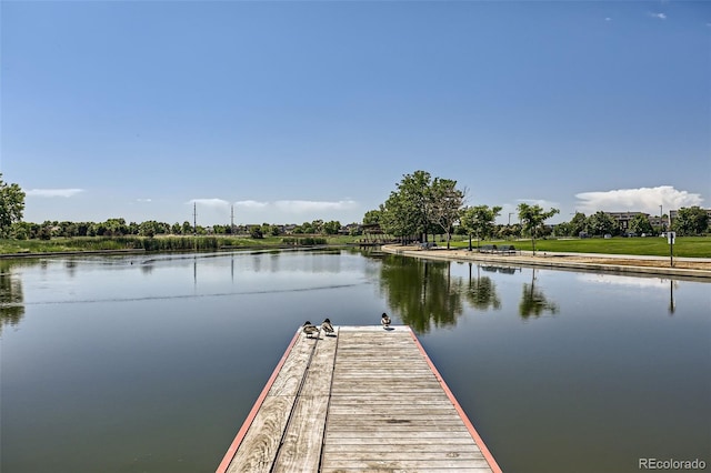 3411 N Xenia St, Denver, CO 80238 - dock featuring a water view