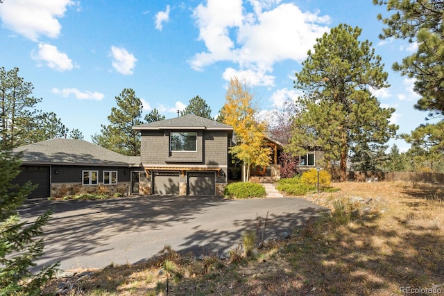 view of front of home featuring a garage