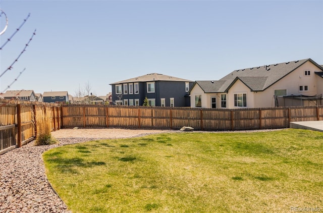 8073 Wheatland Dr, Colorado Springs, CO 80908 - view of yard with a fenced backyard and a residential view