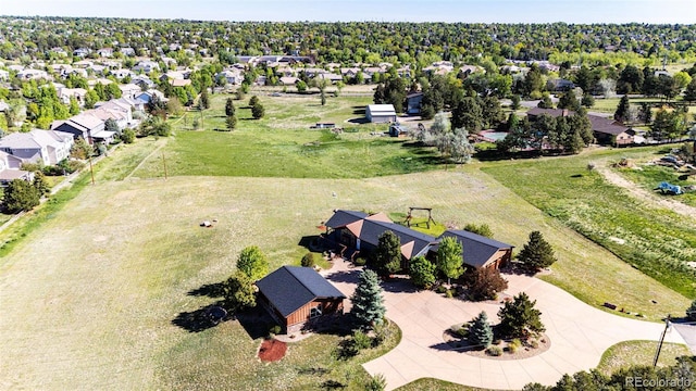 aerial view of residential area