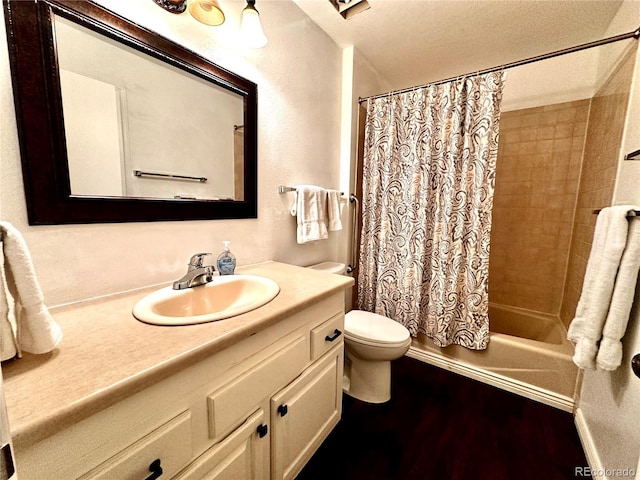 12565 Sheridan Blvd Unit 212, Broomfield, CO 80020 - full bath featuring vanity, shower / bathtub combination with curtain, and wood finished floors
