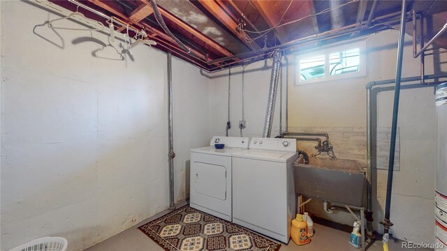 laundry area featuring laundry area and washer and dryer