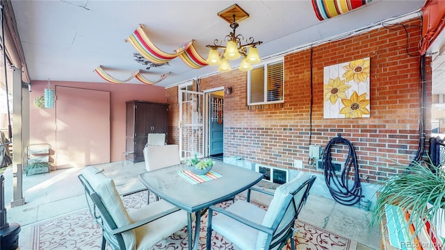 view of patio with outdoor dining area