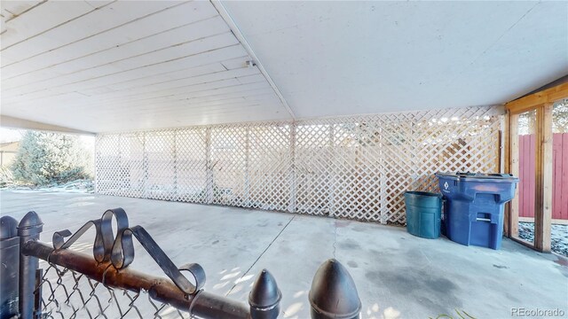 view of patio with fence