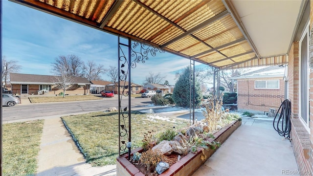 exterior space featuring a residential view