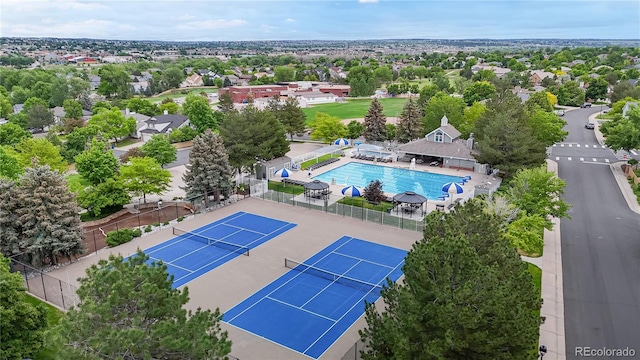 11301 Vernon Way, Parker, CO 80134 - aerial view of a pool area