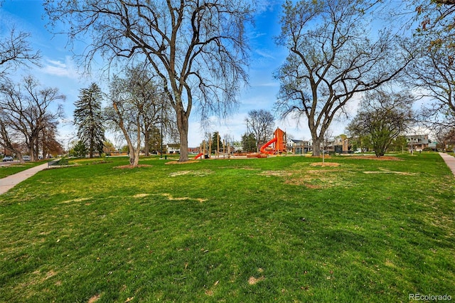 view of yard with playground community