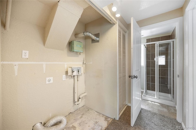 bathroom featuring walk in shower