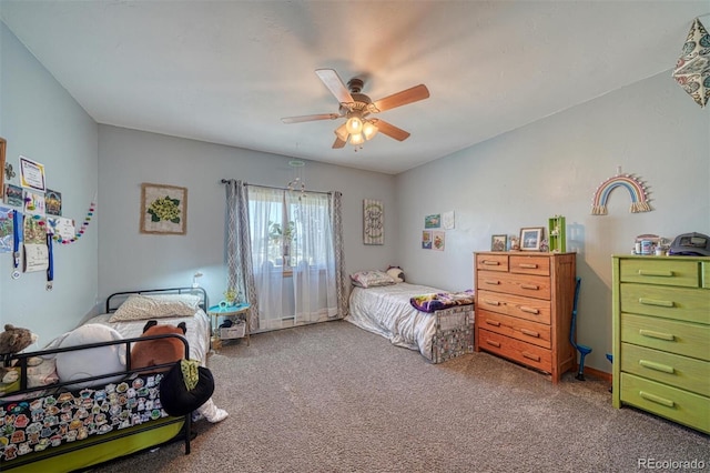 10757 Vista Farms Ct, Salida, CO 81201 - carpeted bedroom with a ceiling fan