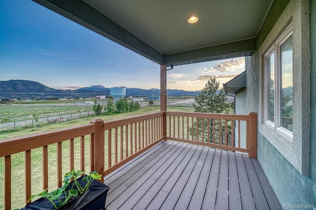 10757 Vista Farms Ct, Salida, CO 81201 - wooden deck featuring a mountain view